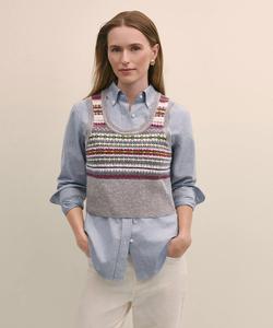 Свитер без рукавов Fair Isle из овечьей шерсти