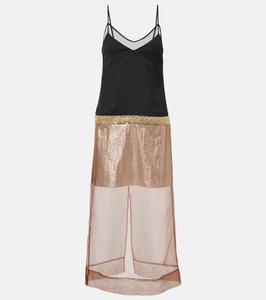 Платье миди с декоративными панелями Xu Zhi, черный