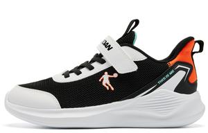 QIAODAN Антискользящие износостойкие низкие детские беговые кроссовки Black Orange