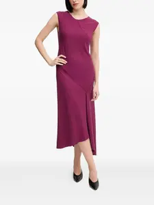 Платье миди с асимметричным швом Hoss Intropia, фиолетовый