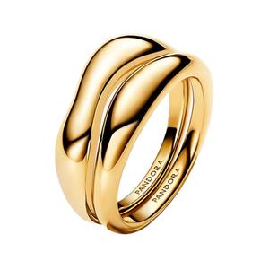 Pandora 14K Gold металлические кольца женские золотые