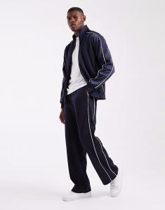 Трикотажные спортивные брюки темно-синего цвета New Look