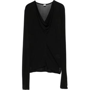 Тотем V-образный вырез вязаный джемпер TOTEME, черный