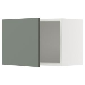 Настенный шкаф, белый/матовый серо-зеленый Nickebo, 60x40 см IKEA Metod