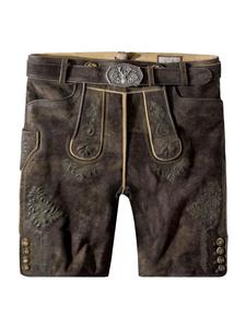 Stockerpoint Кожаные брюки Berl темно-коричневого цвета