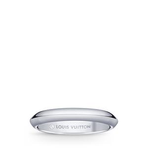 Louis Vuitton LV Diamonds кольцо  3 мм полоса, платина