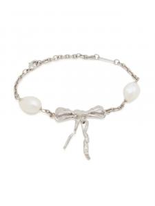 Браслет с бантом Marni, серебряный