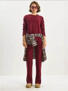 Bianco Lucci Костюм-двойка в вишневом красном