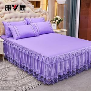 Yalu Подъюбник для кровати 180х220 см, кружевная отделка, цвет Shengshianianhua-Zi