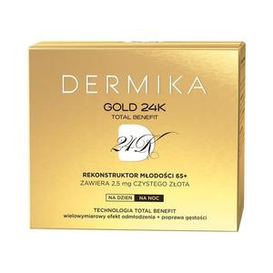 Реконструктор молодости 65+, роскошный дневной/ночной крем, 50 мл Dermika, Gold 24K Total Benefit