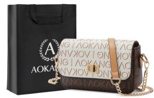 Сумка через плечо AOKANG, Какао Кофе и Мед и Помело и Желтый