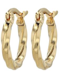 Adeliás Женские серьги - серьги-кольца из нержавеющей стали в золотом исполнении