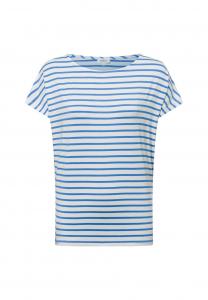 Футболка s.Oliver Print T-shirt, Weiß Hellblau/White