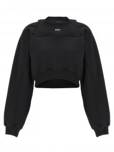 Укороченный свитшот OFF-WHITE, черный