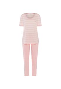 Пижама с коротким рукавом Laura HANRO, цвет Coral Stripes Damen