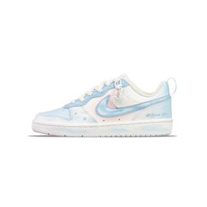 Кроссовки Nike Court Borough Skateboarding Shoes Women's Low-top Blue/White, голубой