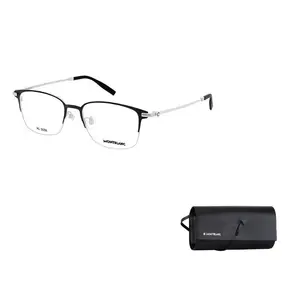 MONTBLANC Титановая оправа для очков неправильной формы унисекс черная, Black