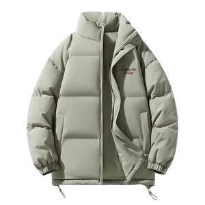 Пуховик женский с воротником стойкой утепленный стеганый WARRIOR, серый зеленый