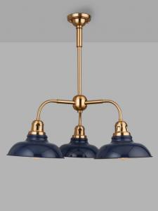 Потолочный светильник Millhouse с тремя подвесами John Lewis, Blue