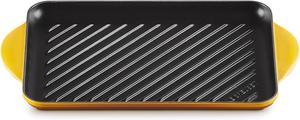Прямоугольная чугунная сковорода-гриль Le Creuset, 32 см, подходит для всех типов плит, включая индукционные, Nectar, 20202326720460