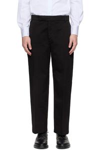 Хлопковые утилитарные брюки из твила Thom Browne, черный