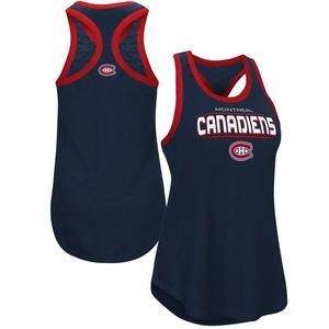 Женская майка G-III Sports от Carl Banks Navy Montreal Canadiens Showdown Slub Racerback G-III