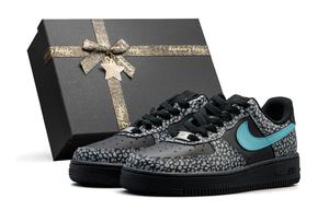 Nike Air Force 1 амортизация, износостойкие низкие скейтборд обувь unisex black white