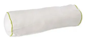 Подушка с наполнителем в виде валика для шеи 15x50 см, бело-зеленая подушка с наполнителем в виде валика для шеи, декоративная подушка для дивана Haus und Deko