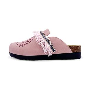 Женские сандалии с закрытым носком и резиновой подошвой, устойчивые к истиранию Hello Kitty, Pink