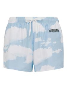 Плавки-шорты Moschino с облачным принтом, синий
