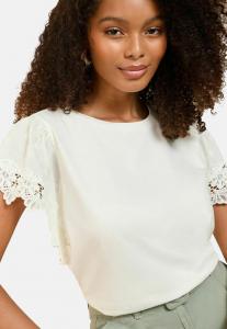 Футболка с принтом REGULAR FIT - BRODERIE FLUTTER Friends Like These, бежевый