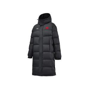 Пуховая куртка Li Ning, унисекс, черная, с капюшоном, на флисовой подкладке