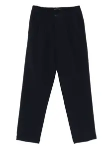 Брюки прямого кроя со складками Low Brand, синий