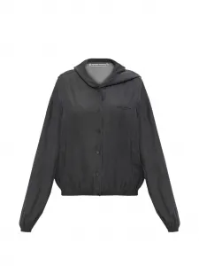 Застегивающийся оверсайз-жакет Alexander Wang, серый