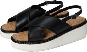 Сандалии Lucky Brand Pebina Cross Band Wedge Sandals, черный