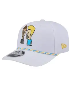 Мужская белая регулируемая кепка Beavis and Butt-Head Rope 9SEVENTY с эластичной застежкой New Era