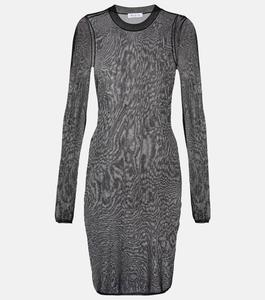 Полупрозрачное мини-платье из вуали ALAÏA, черный