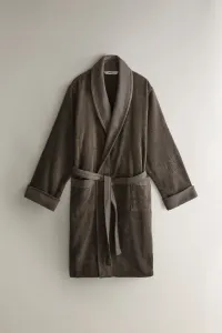 Zara Хлопковый банный халат с аппликацией