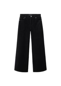 Широкие брюки MANGO siracusa, черный