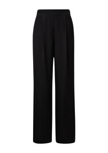 Широкие брюки со складками спереди s.Oliver BLACK LABEL, черный