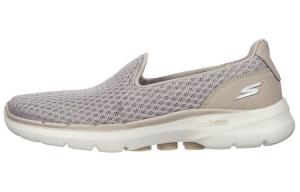 Женские кроссовки Go Walk 6 Lifestyle с низким верхом, серо-коричневые Skechers