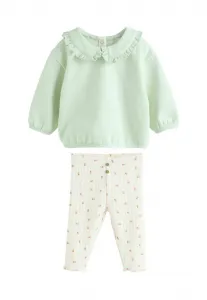 Леггинсы брюки Next, Sage Green/Cream Ditsy