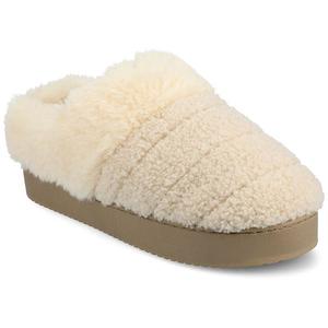 Женские стеганые тапочки-клоги Blair с мягкой стелькой Journee, Natural Shearling