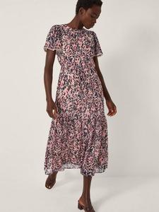 Платье Sisi с абстрактным анималистичным принтом Monsoon, Pink/Multi