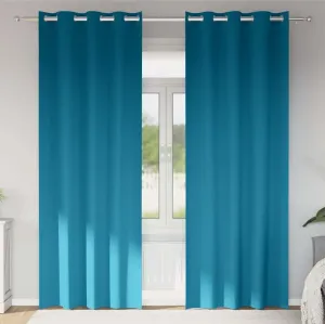 Шторы для мебели с драпировкой, 2 шт., бирюзовые, 245 x 140 см, полиэстер - Шторы и шторы 4107421 vidaXL