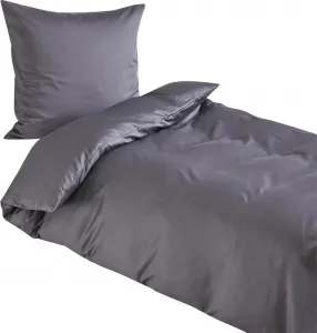 Постельное белье Dream Sleep Uni Mako-Satin 155x220 см + 80x80 см антрацит Traumschlaf