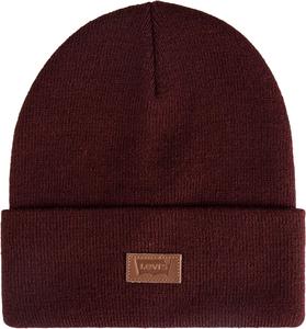 Мужская всесезонная шапка Levi's Hero Beanie из мягкой трикотажной ткани с манжетами, теплая и удобная на каждый день, Burgundy