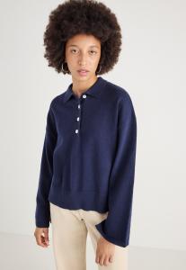Джемпер Gina Tricot COLLAR SWEATER, Navy/Dark Blue