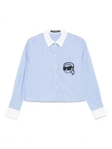 Блузка с принтом KARL LAGERFELD, синий