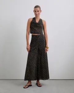 Женские брюки-кюлоты с принтом Scalpers, черный